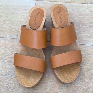 Madewell double strap clog sandals size 7
